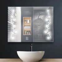 Зеркало "нежность" с LED подсветкой в алюминиевой рамке